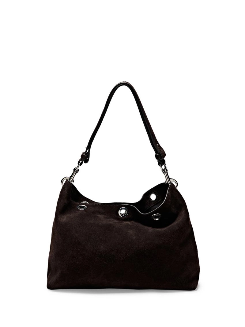 Сумка с люверсами из замши