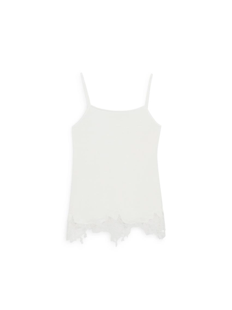 Топ-майка с кружевными деталями