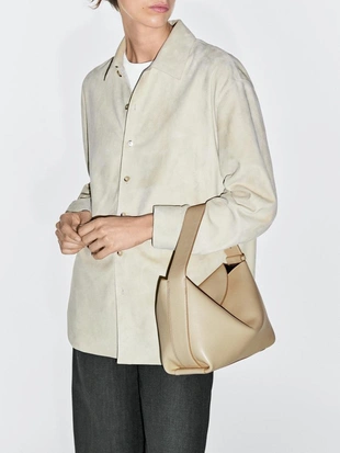 Купить Massimo Dutti Сумка на плечо из натуральной кожи неппа