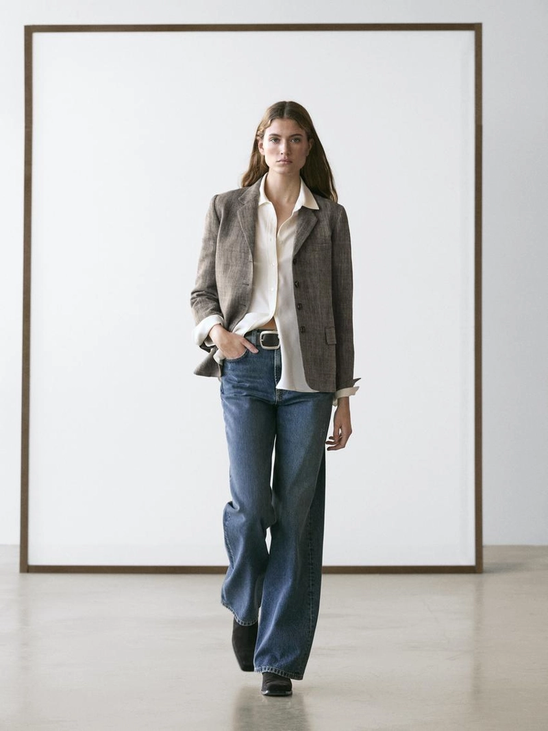 Шерстяной пиджак в меланжевом исполнении