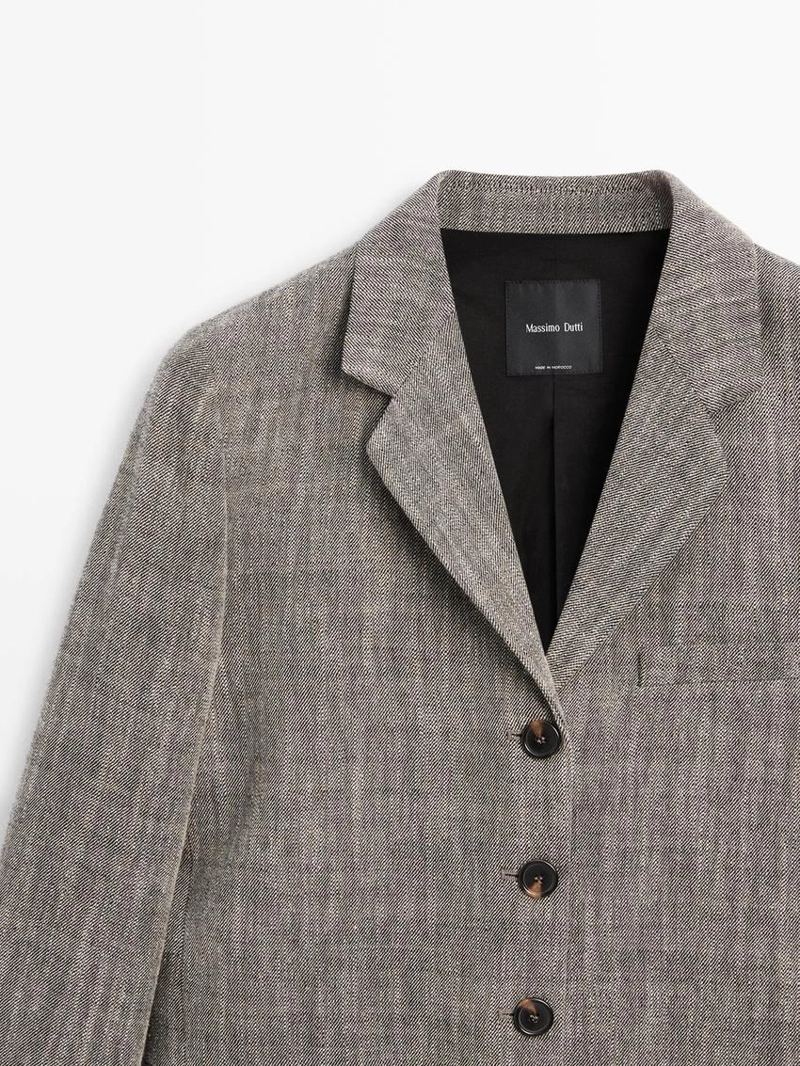 Шерстяной пиджак в меланжевом исполнении