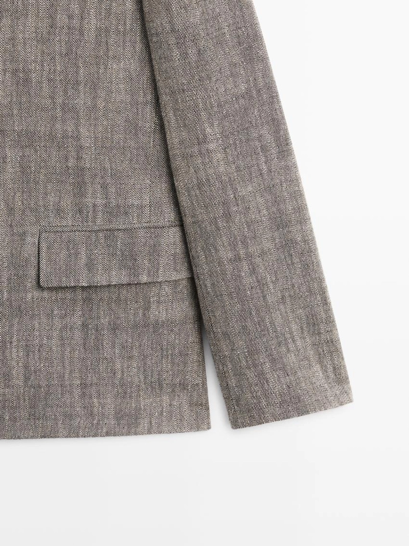 Шерстяной пиджак в меланжевом исполнении