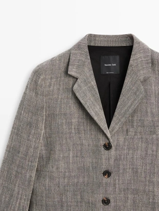 Шерстяной пиджак в меланжевом исполнении- Заказать в России