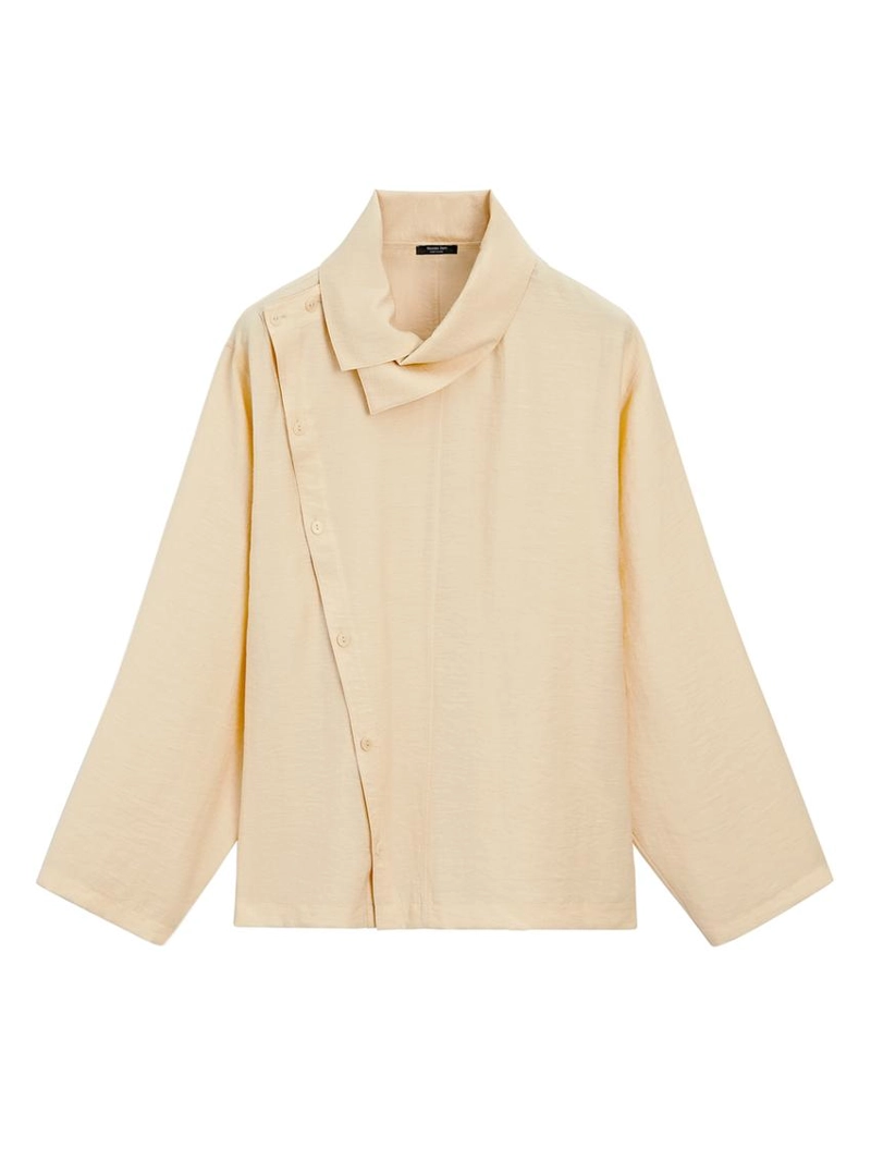 Рубашка с асимметричной пуговицей