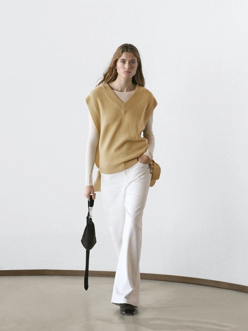 Воротник талией с деталями на завязках