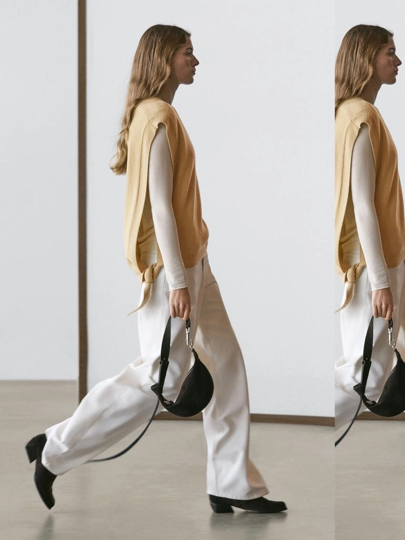 Воротник талией с деталями на завязках