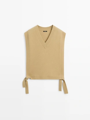 Воротник талией с деталями на завязках- Заказать в России