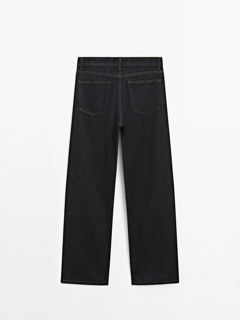 Джинсы свободного кроя средней посадки