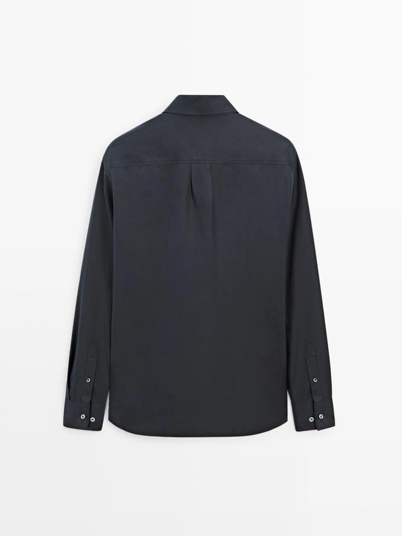 Рубашка из хлопка с карманами