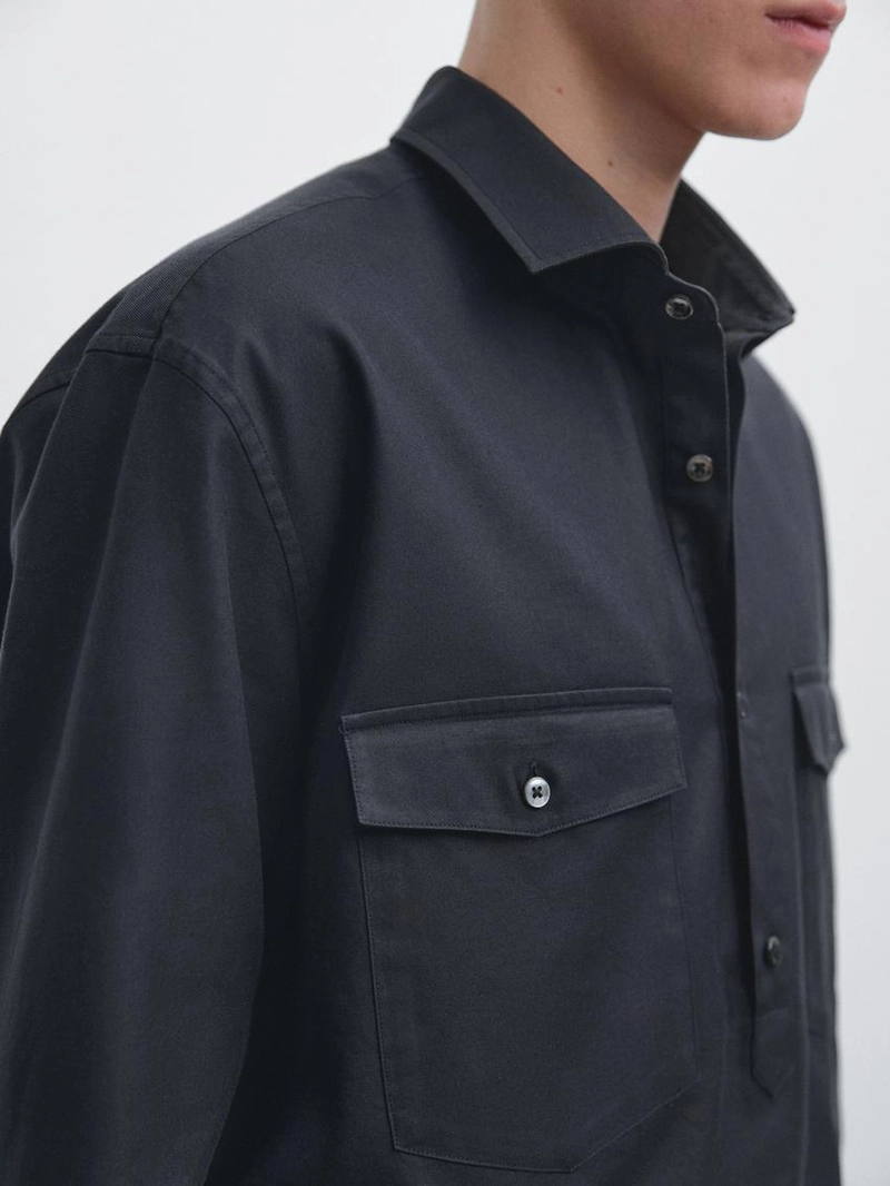 Рубашка из хлопка с карманами