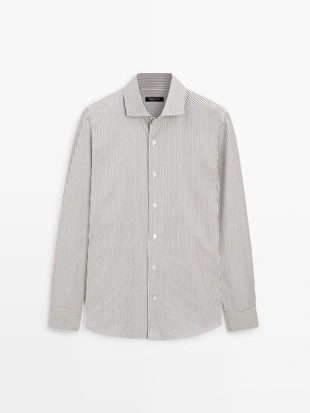 Рубашка из хлопкового поплина- Заказать в России