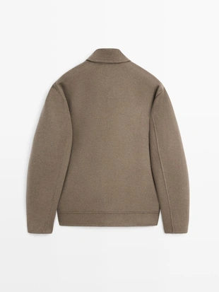 Куртка из шерстяно-шелковой смеси с карманами- Заказать в России