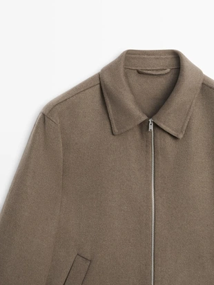 Куртка из шерстяно-шелковой смеси с карманами- Заказать в России