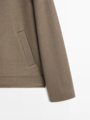 Куртка из шерстяно-шелковой смеси с карманами- Заказать в России