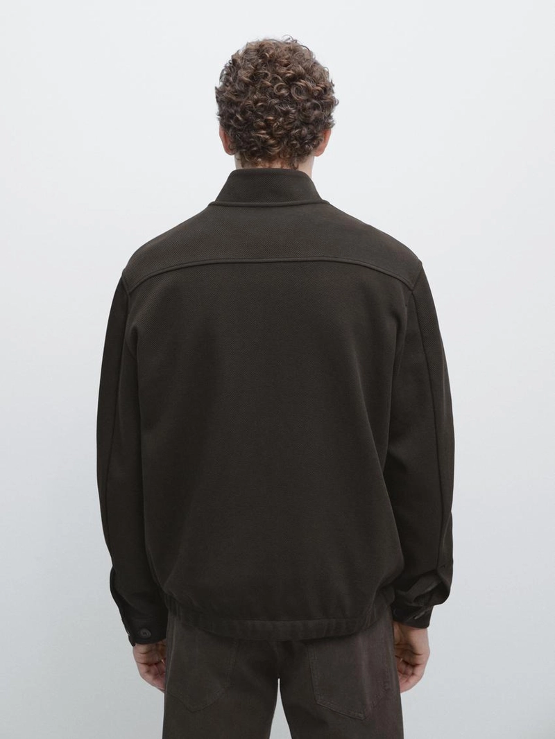 Кардиган с молнией из смесового хлопка