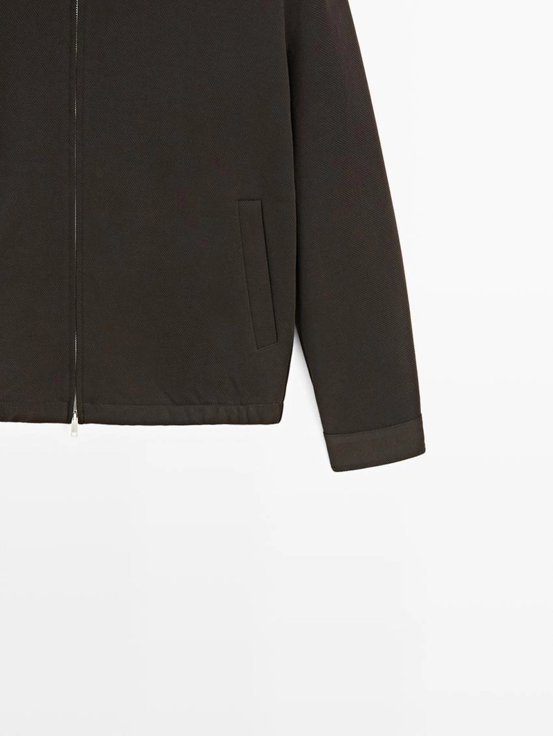 Кардиган с молнией из смесового хлопка