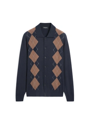 Кардиган из вязаного фактурного трикотажа с аранами из шерсти- Заказать в России