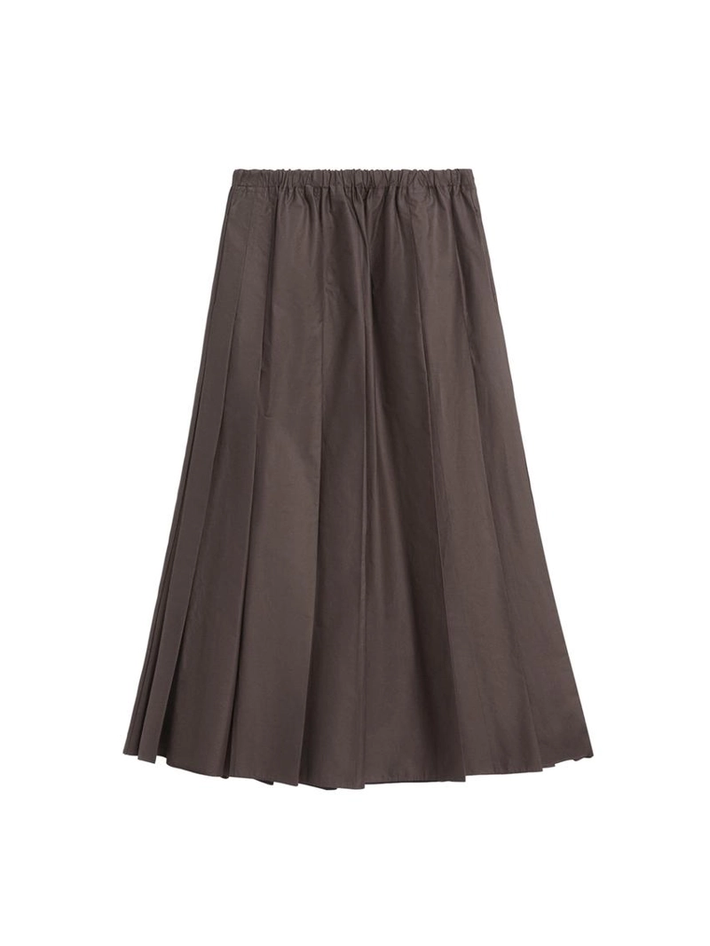 Юбка миди из технической ткани с боковыми складками