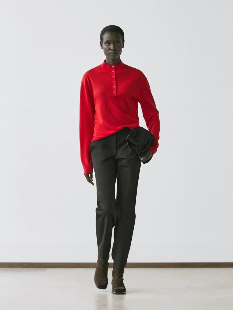 Брюки прямого кроя из технической ткани