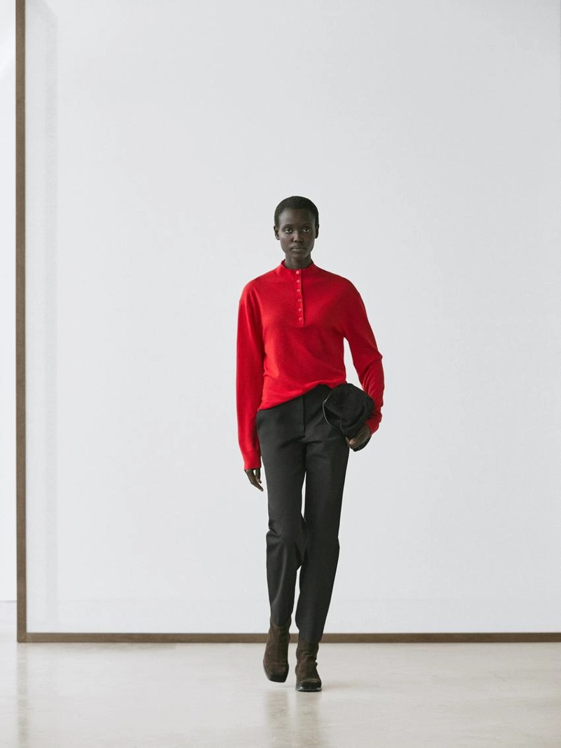 Брюки прямого кроя из технической ткани