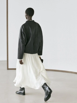 Кожаная бомбер-кожанка- Заказать в России