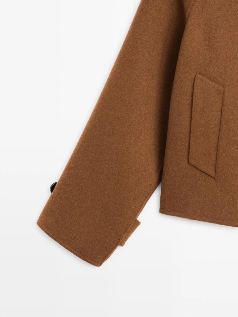 Пальто из шерстяной смеси с реглановым рукавом