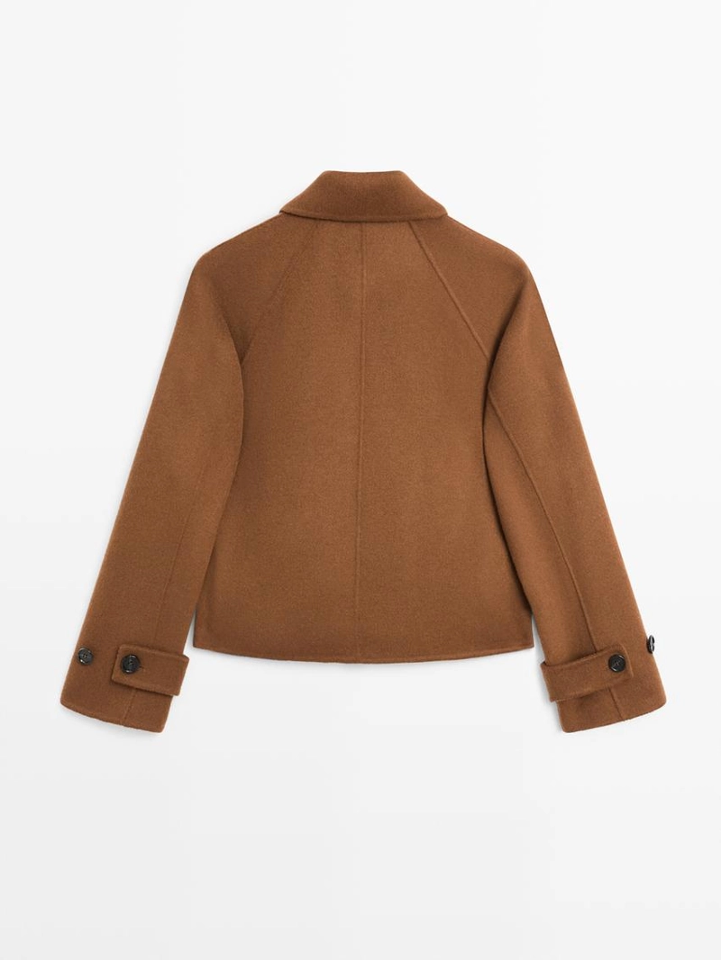 Пальто из шерстяной смеси с реглановым рукавом