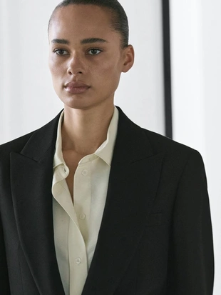 Пиджак из креповой ткани- Заказать в России