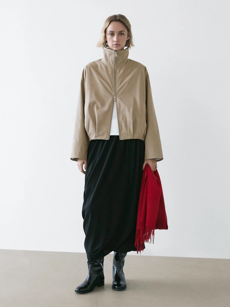 Бомбер с курткой из хлопка