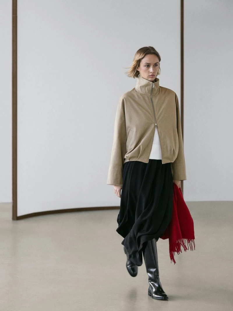 Бомбер с курткой из хлопка