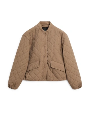 BROWN|6757/101 - Massimo Dutti Укороченная куртка-бомбер