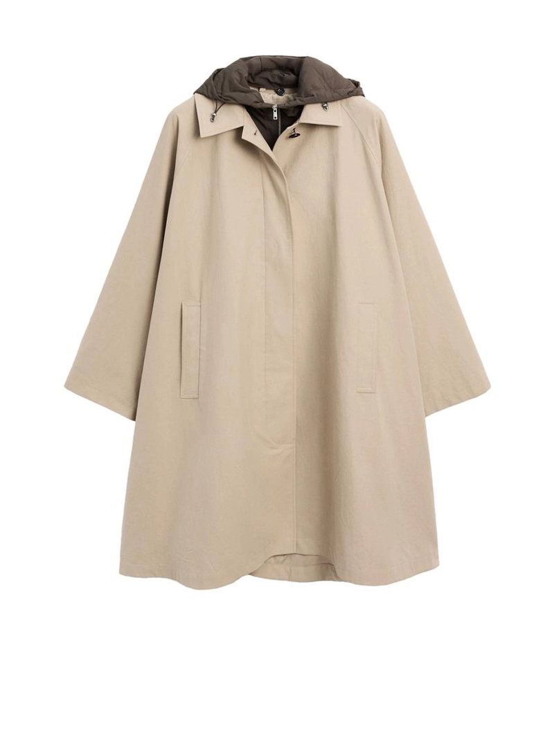 Тренч-плащ с капюшоном