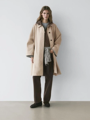 Купить Massimo Dutti Тренч-плащ с капюшоном