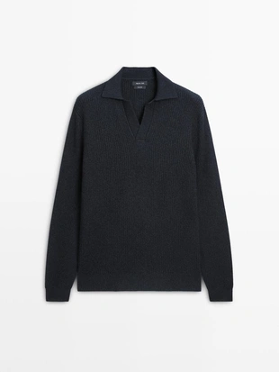 Поло-свитер из хлопкового трикотажа- Заказать в России