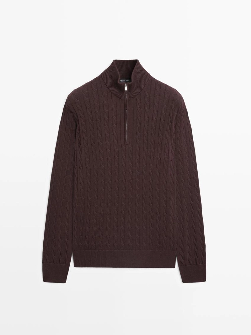 Водолазка из вязаного трикотажа с молнией