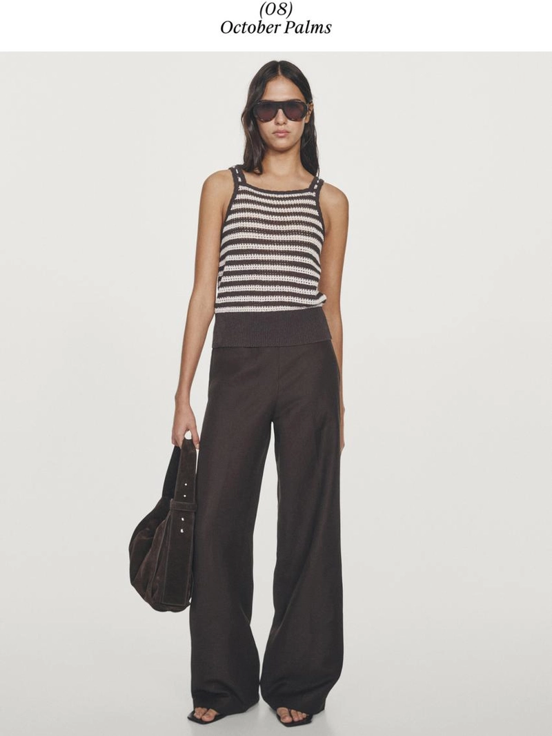 Топ с кружевными вставками и полосатыми деталями