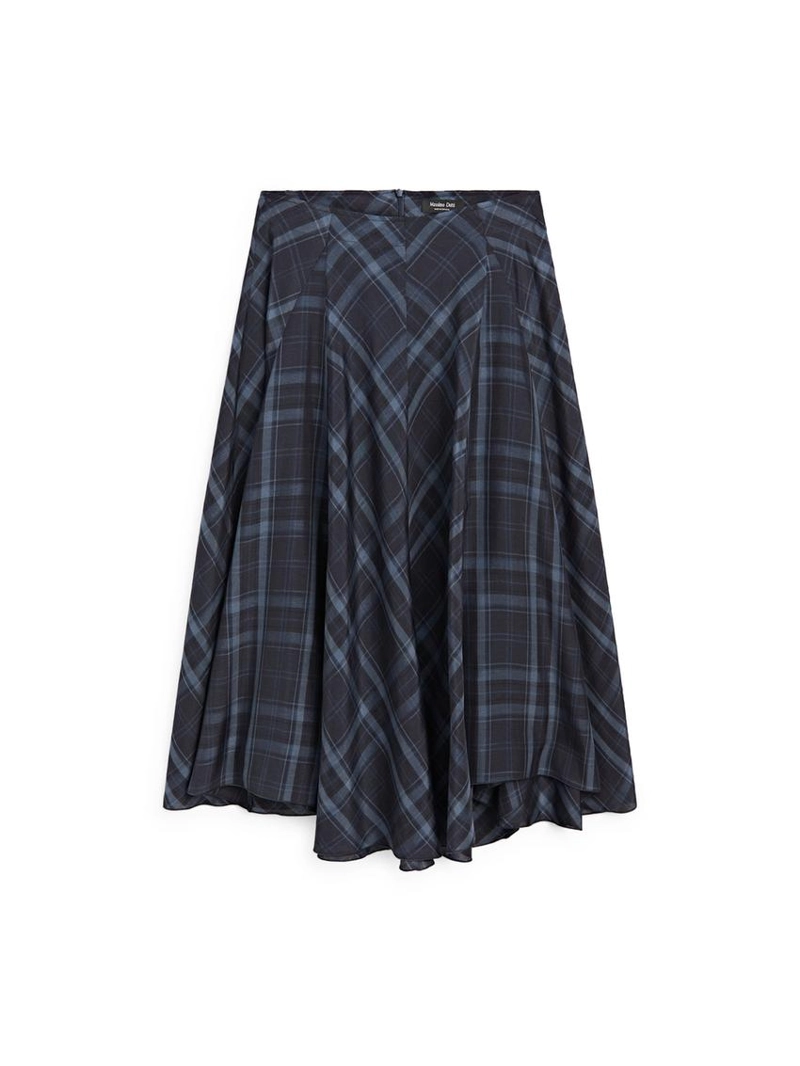 Юбка с завышенной талией в клетку