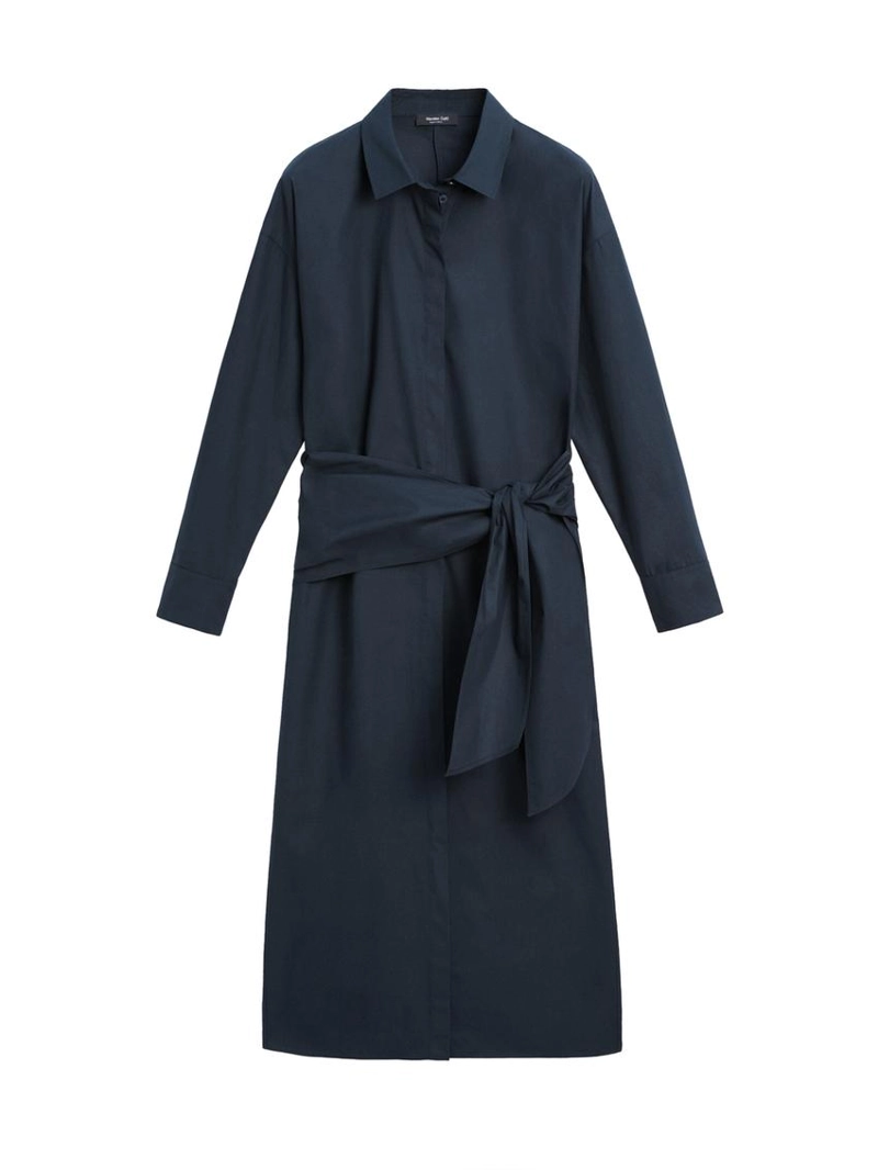 Платье-рубашка с деталями шарфа