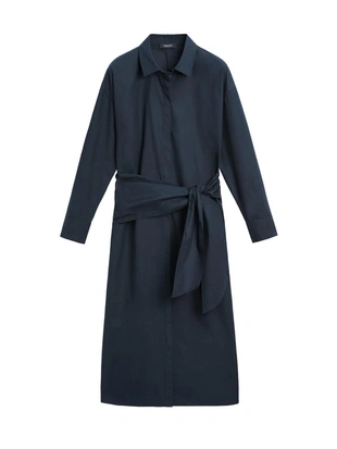 Платье-рубашка с деталями шарфа- Заказать в России