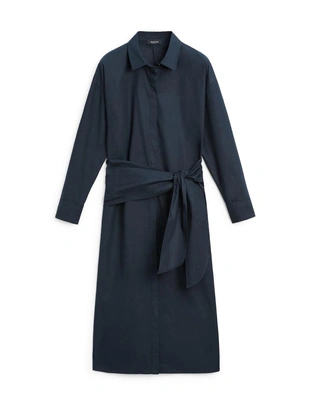 Платье-рубашка с деталями шарфа- Заказать в России