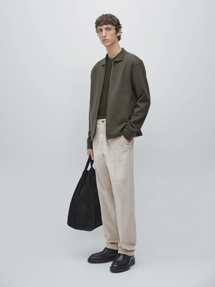 Куртка с молнией и воротником- Заказать в России