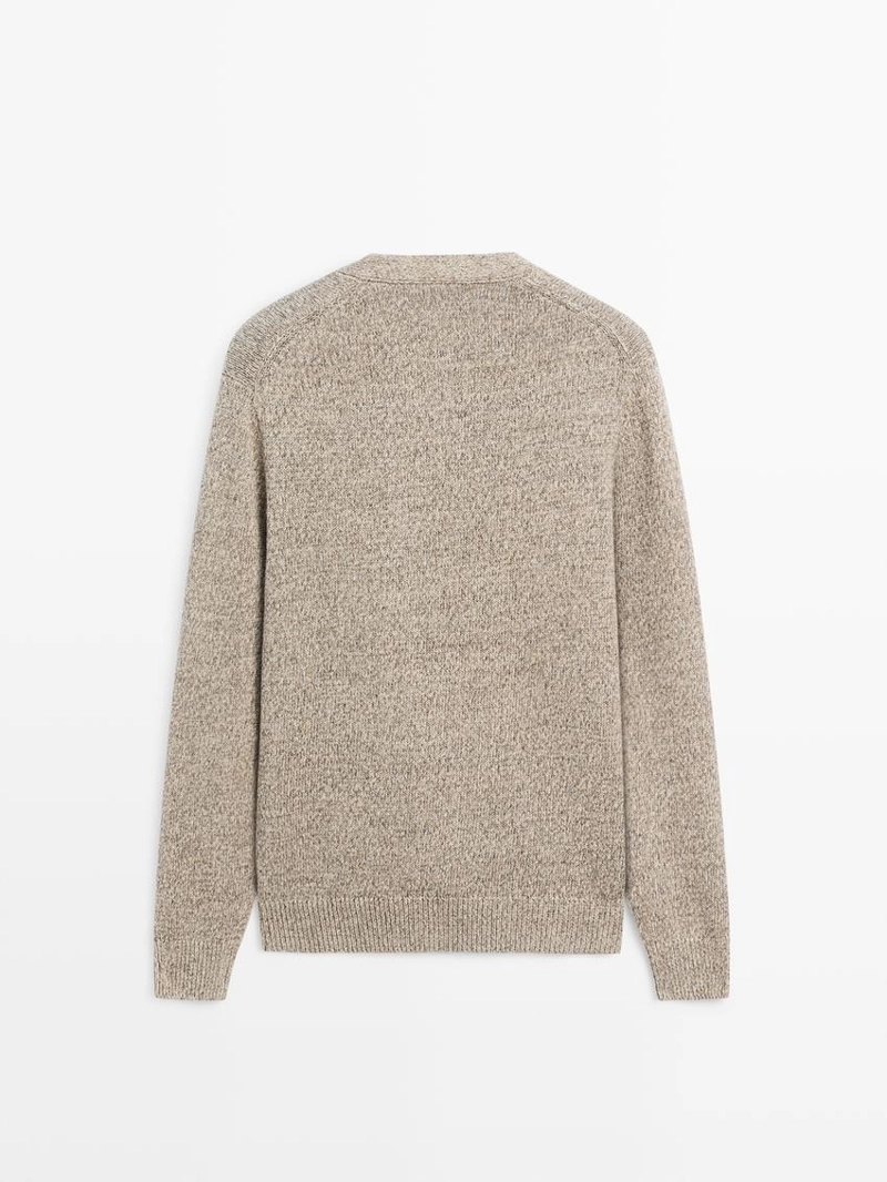 Кардиган из хлопкового трикотажа с пуговицами