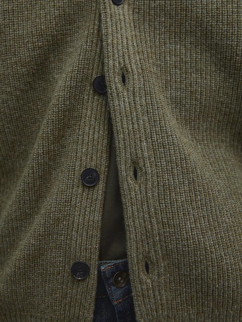 Кардиган из шерстяной смеси с v-образным вырезом