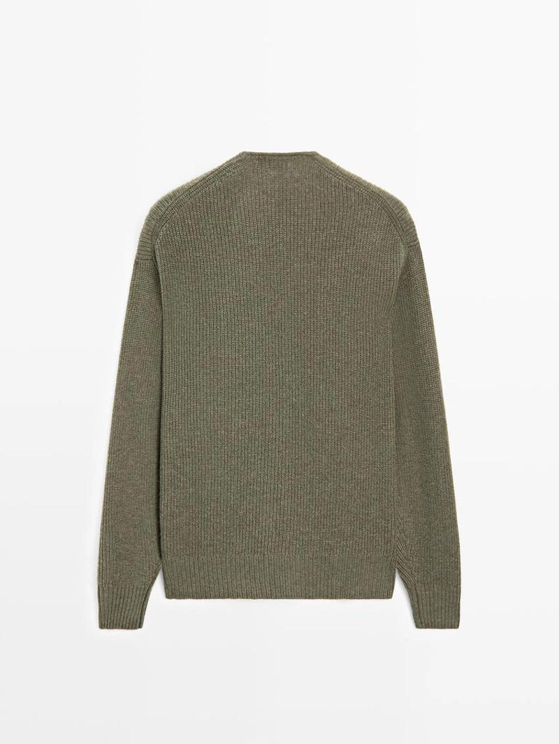 Кардиган из шерстяной смеси с v-образным вырезом