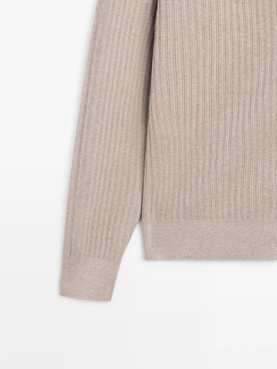 Кардиган из хлопкового трикотажа с молнией- Заказать в России