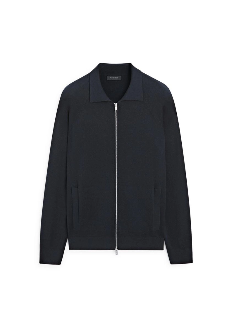 Кардиган из смесового хлопка с молнией