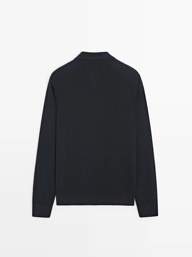 Кардиган из смесового хлопка с молнией