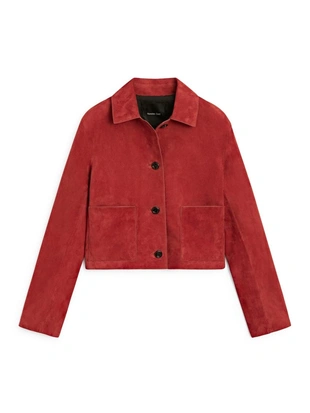 Короткая куртка из замши кожи- Заказать в России