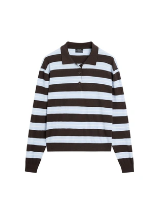 Джемпер в полоску из хлопкового трикотажа- Заказать в России