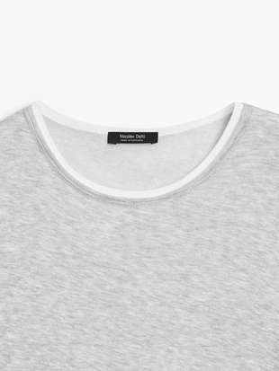 Футболка с коротким рукавом и двойной отделкой- Заказать в России